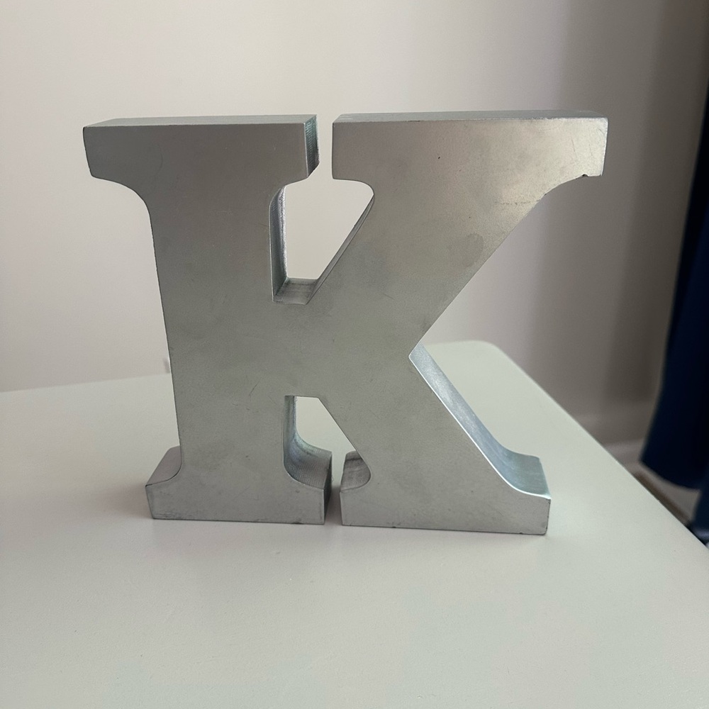 Silver Decorative Letter K